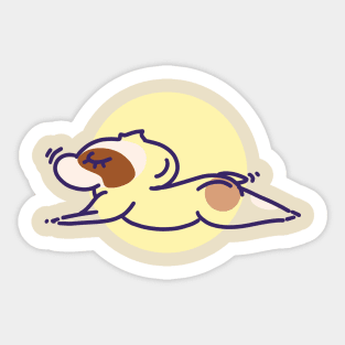 Cute Racoon Animal Yoga #3 Round Edition Sticker